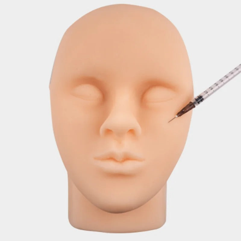 Modelo de Cabeça Humana de Silicone - Simulação de Manequim para Injeção Facial