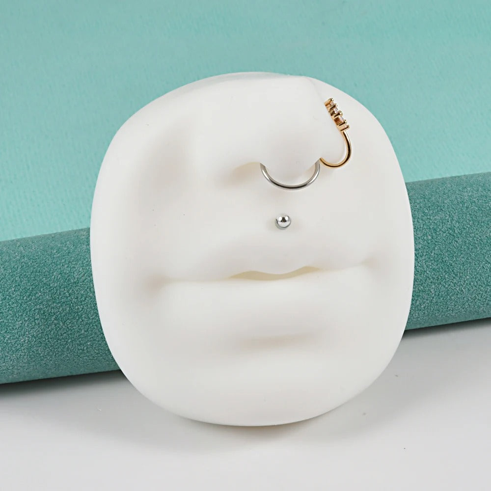 Modelo Realístico de Silicone de Rosto com Suporte