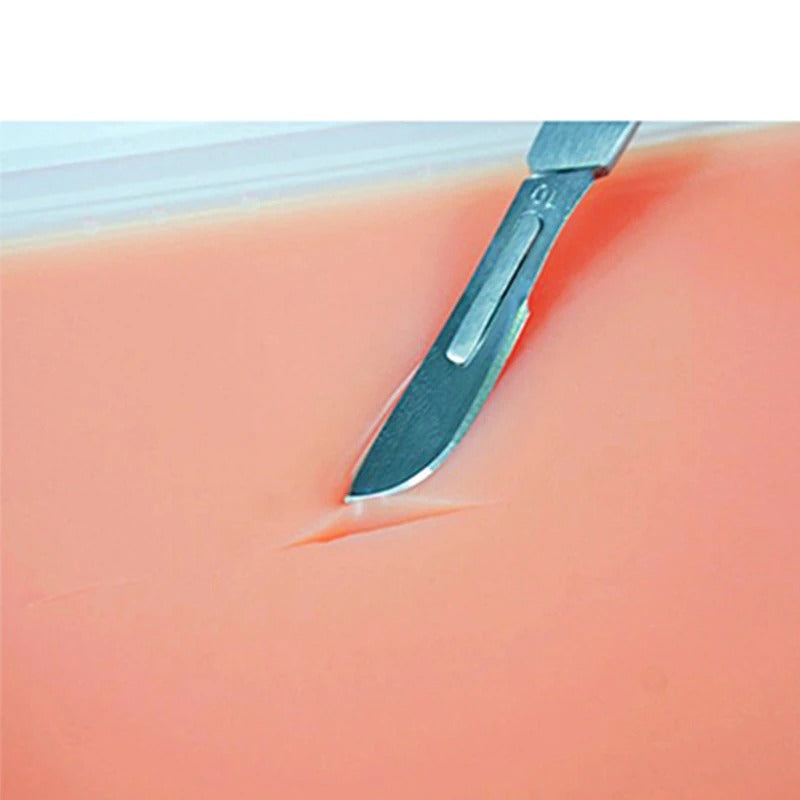 Silicone Ferida Sutura Skin Pad – Modelo DIY Encaixotado com Tampa para Estudantes de Medicina