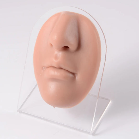 Modelo Realístico de Silicone de Rosto com Suporte